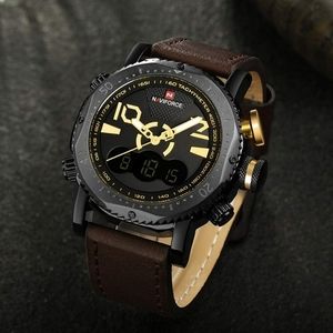 Men's Sport casual Waterproof leather watch